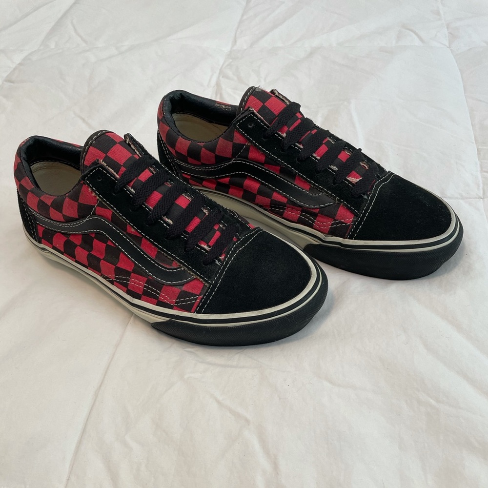 Vans Old Skool Off The Wall Suede Toe Checkerboard Lace Up